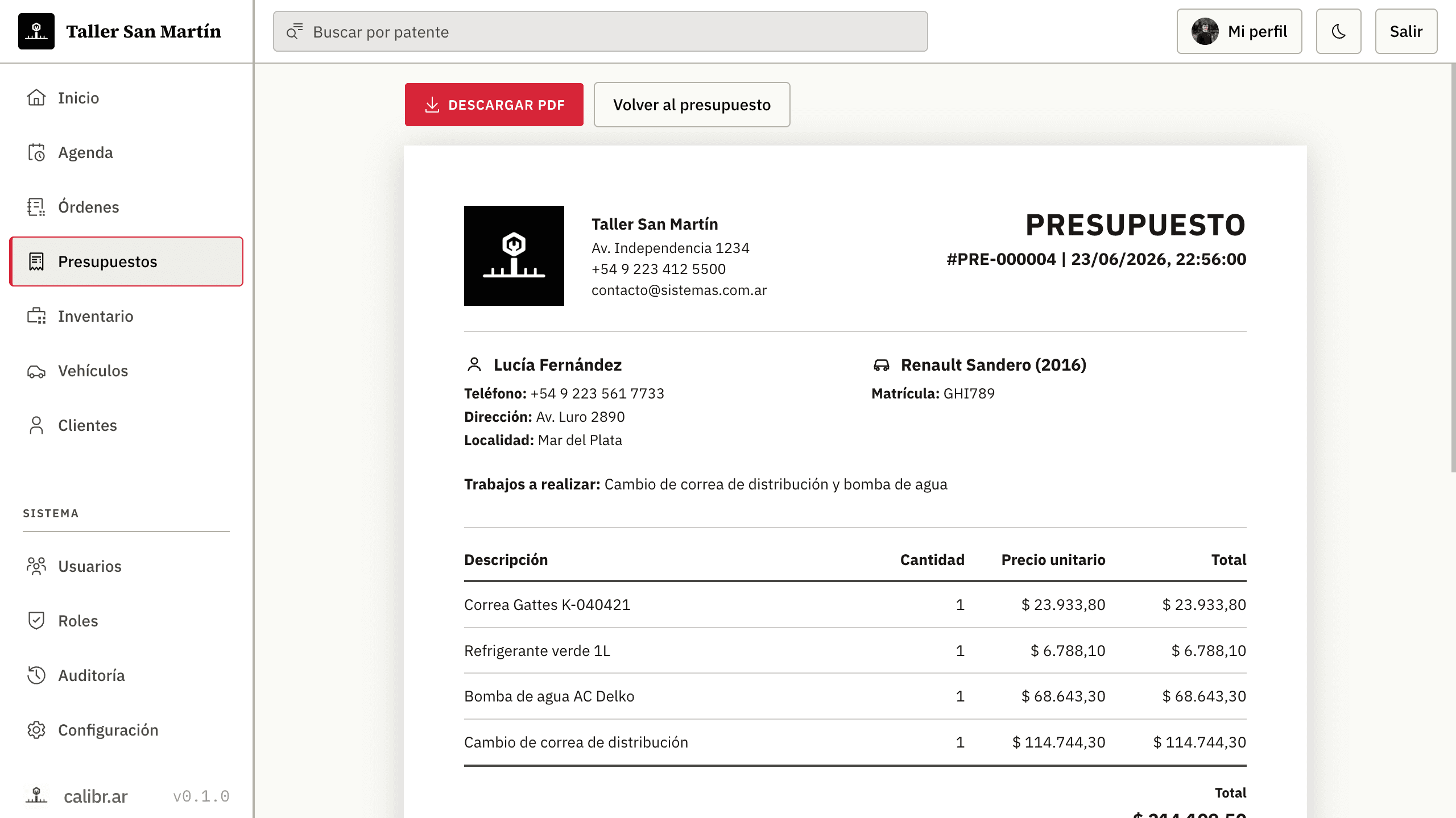 Paso 05 — Cotizar